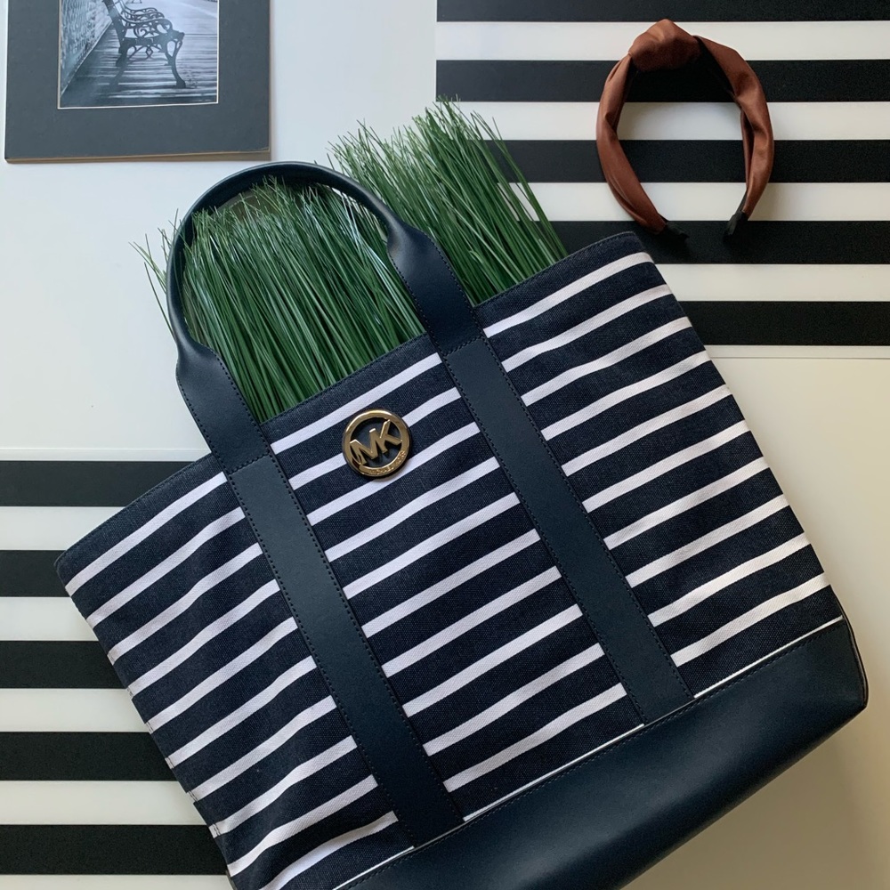 (New) Michael Kors Denim Canvas Tote